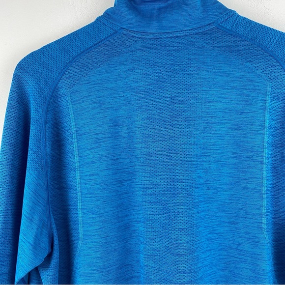 Lululemon size XL Men’s Heathered Blue Metal Vent Tech 1/2 Zip Long Sleeve Top - Picture 5 of 8